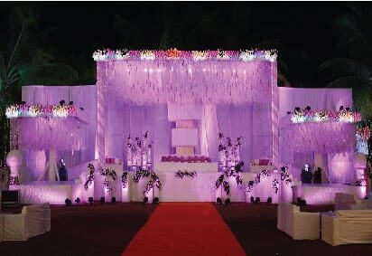 Raka mandap sangeet reception babyshower passage entry flower stage decorators image-1